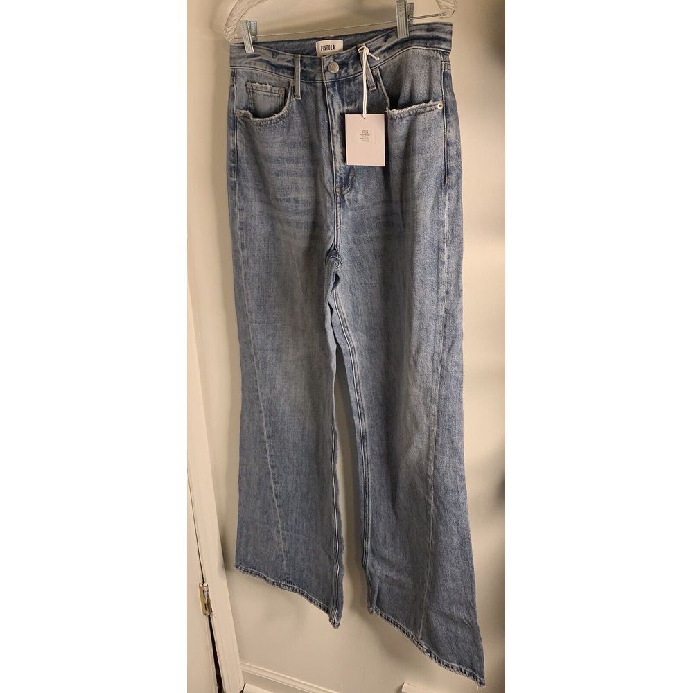 New Pistola Womens Jeans Sz 30x32 Ruby High Rise Palazzo Othello Wash Jeans